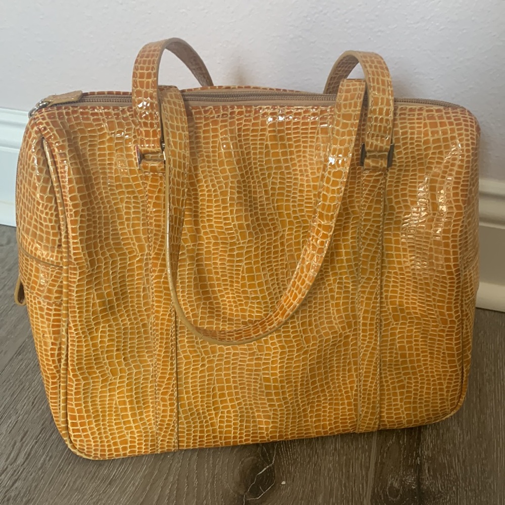 Croc-embossed Handbag